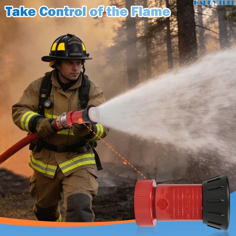 Happy Tree 1-1/2" NST/NH Fire Hose Nozzle Spray Polycarbonate Jet Fog Industrial Fireman 1.5" Nozzle 75 gpm Fire Equipment FHSN02 - Image 3